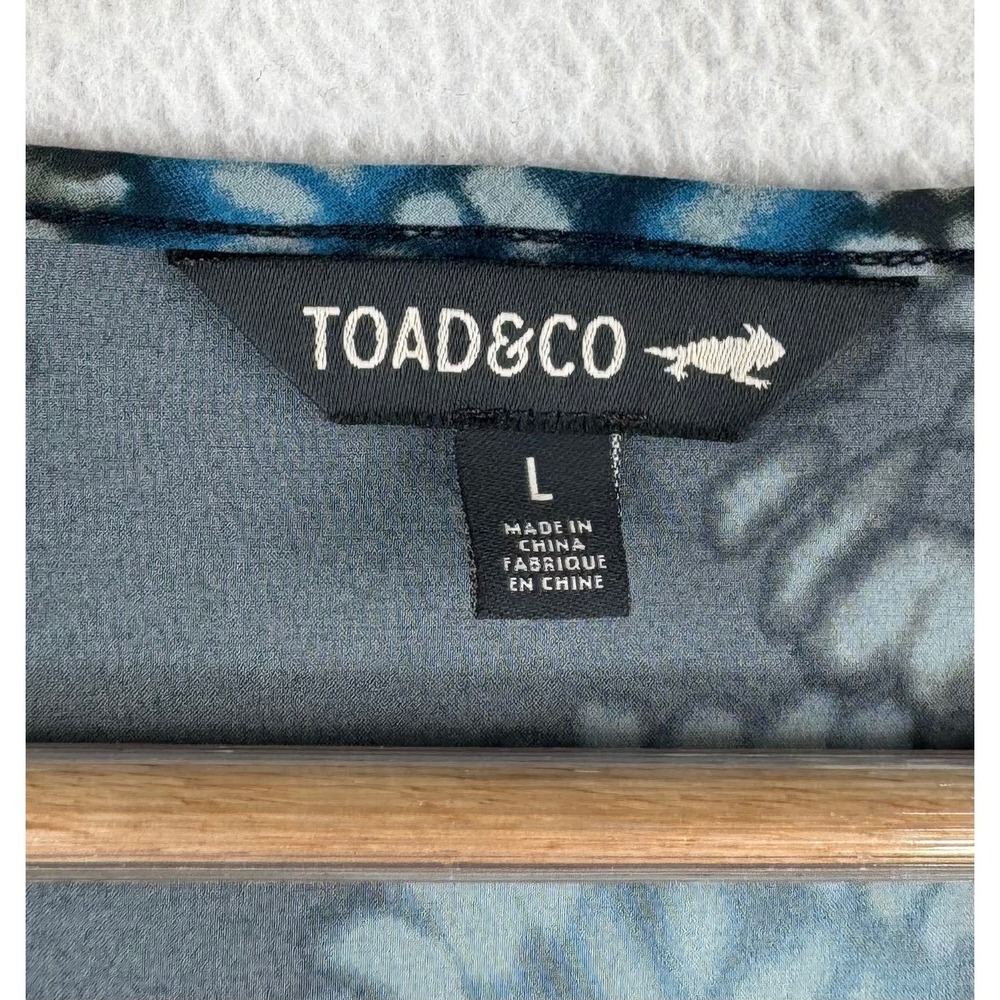 Toad&Co Navy Maxi Dress with Light Blue Floral Print - Picture 2 of 9